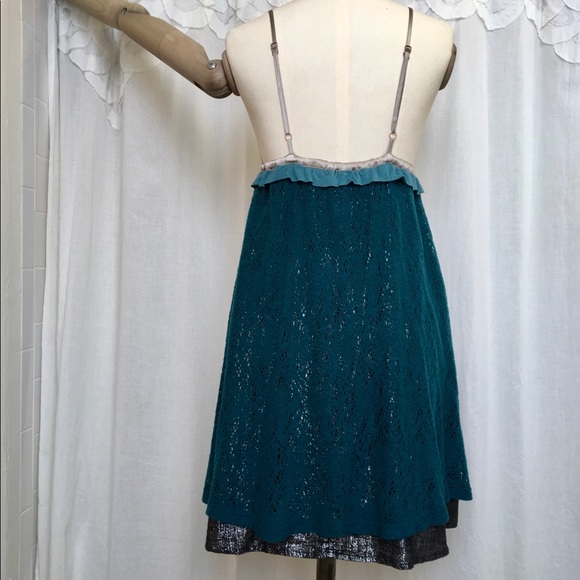Free People Teal Dress LIKE NEW ✨HP✨ - Picture 2 of 6
